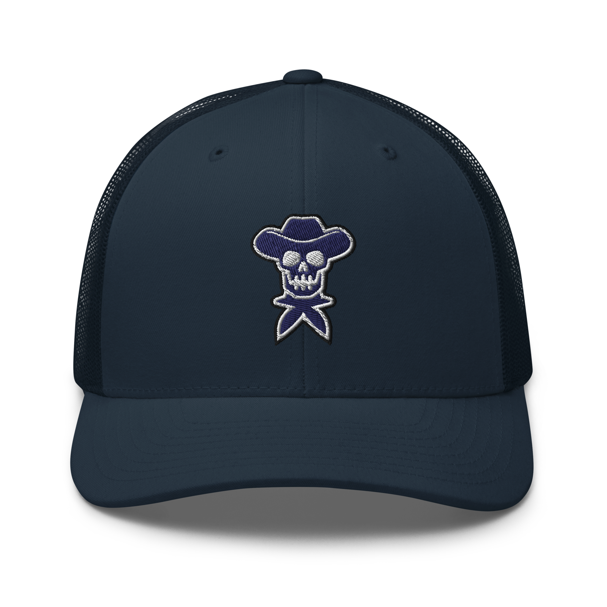 Rockstar Navy Embroidered Trucker Hat