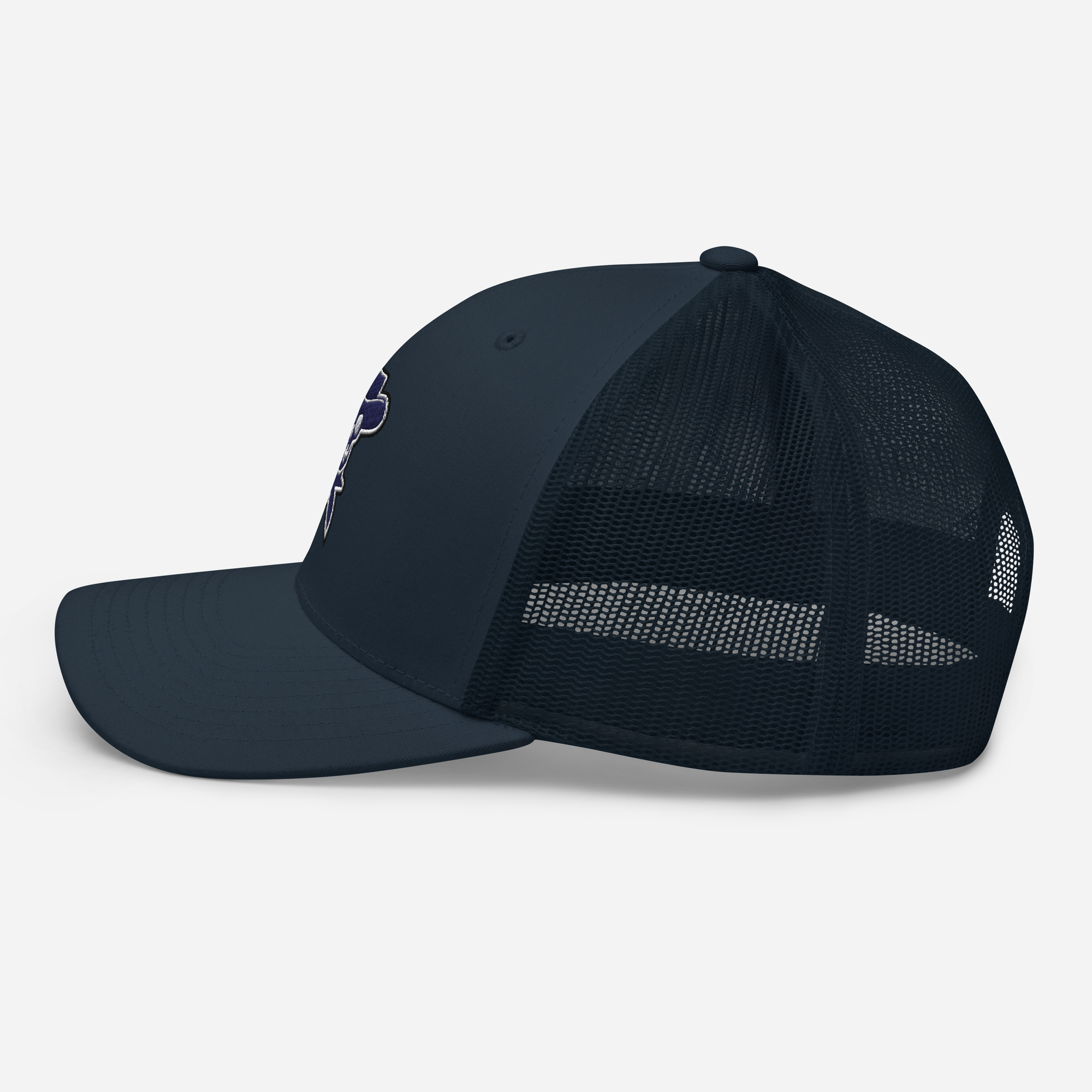 Rockstar Navy Embroidered Trucker Hat