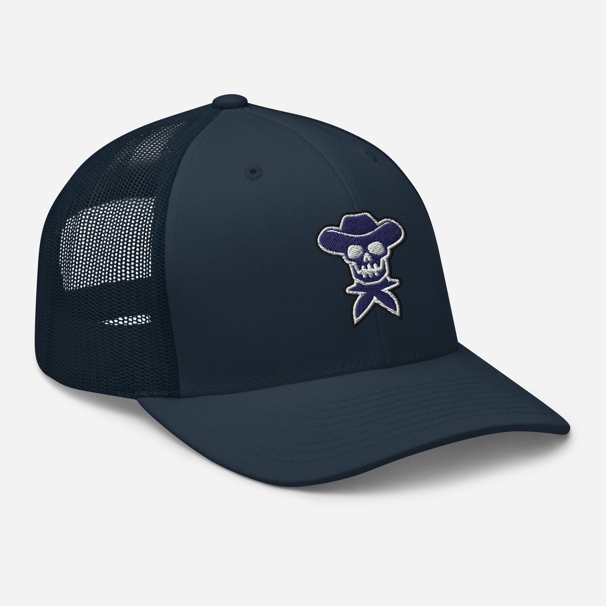 Rockstar Navy Embroidered Trucker Hat