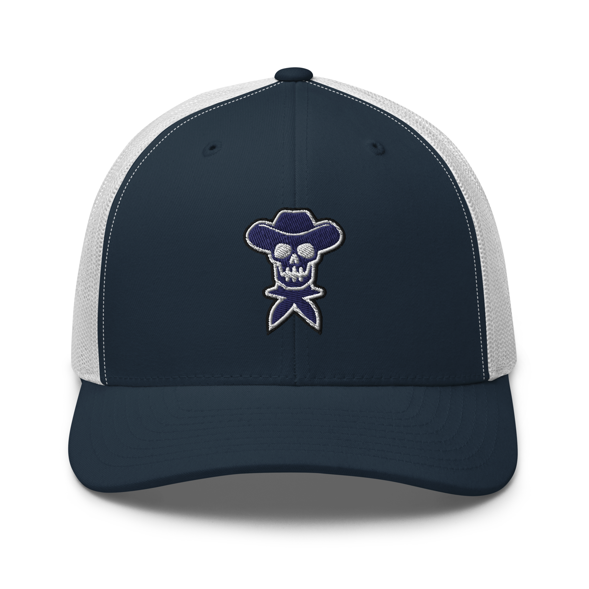 Rockstar Navy Embroidered Trucker Hat