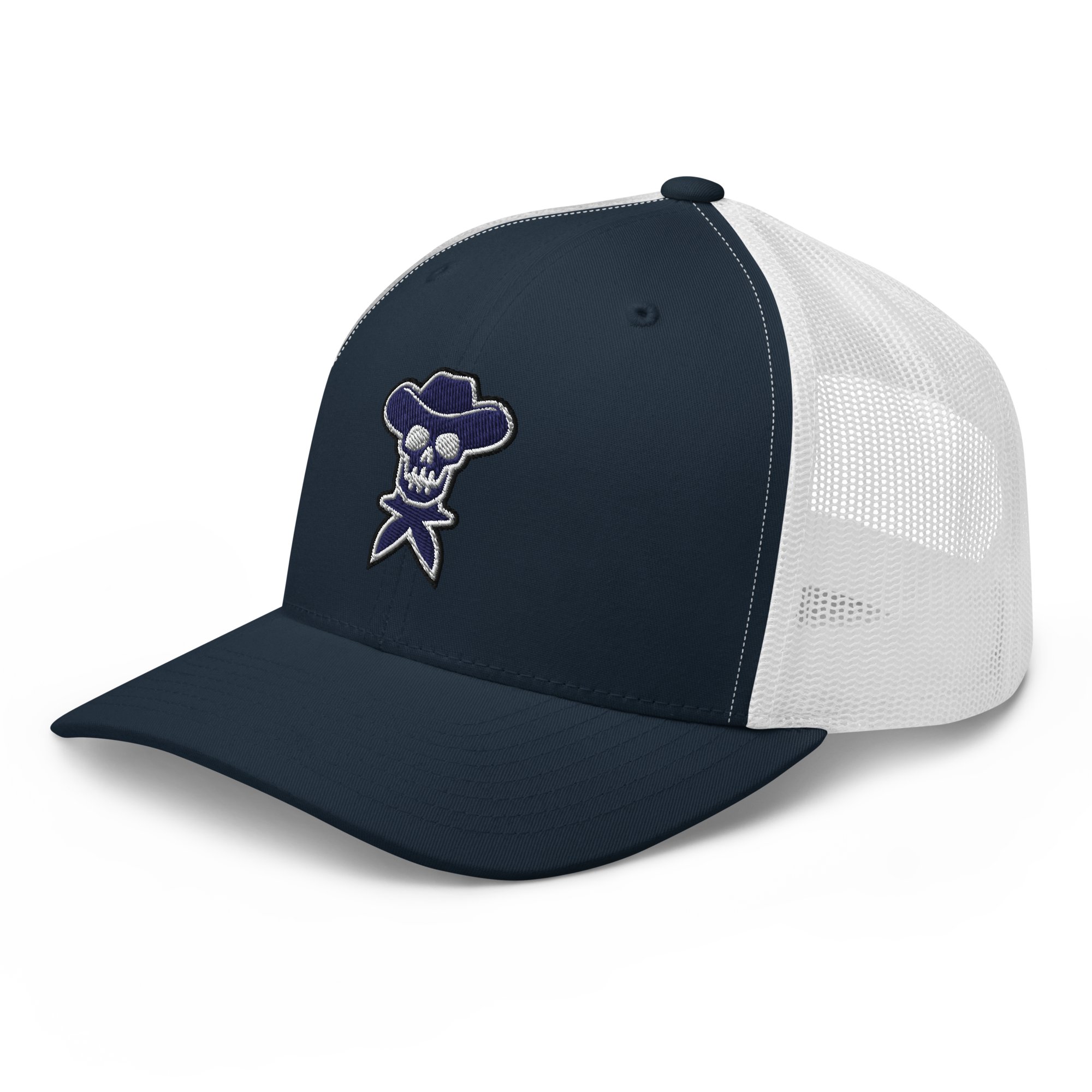 Rockstar Navy Embroidered Trucker Hat