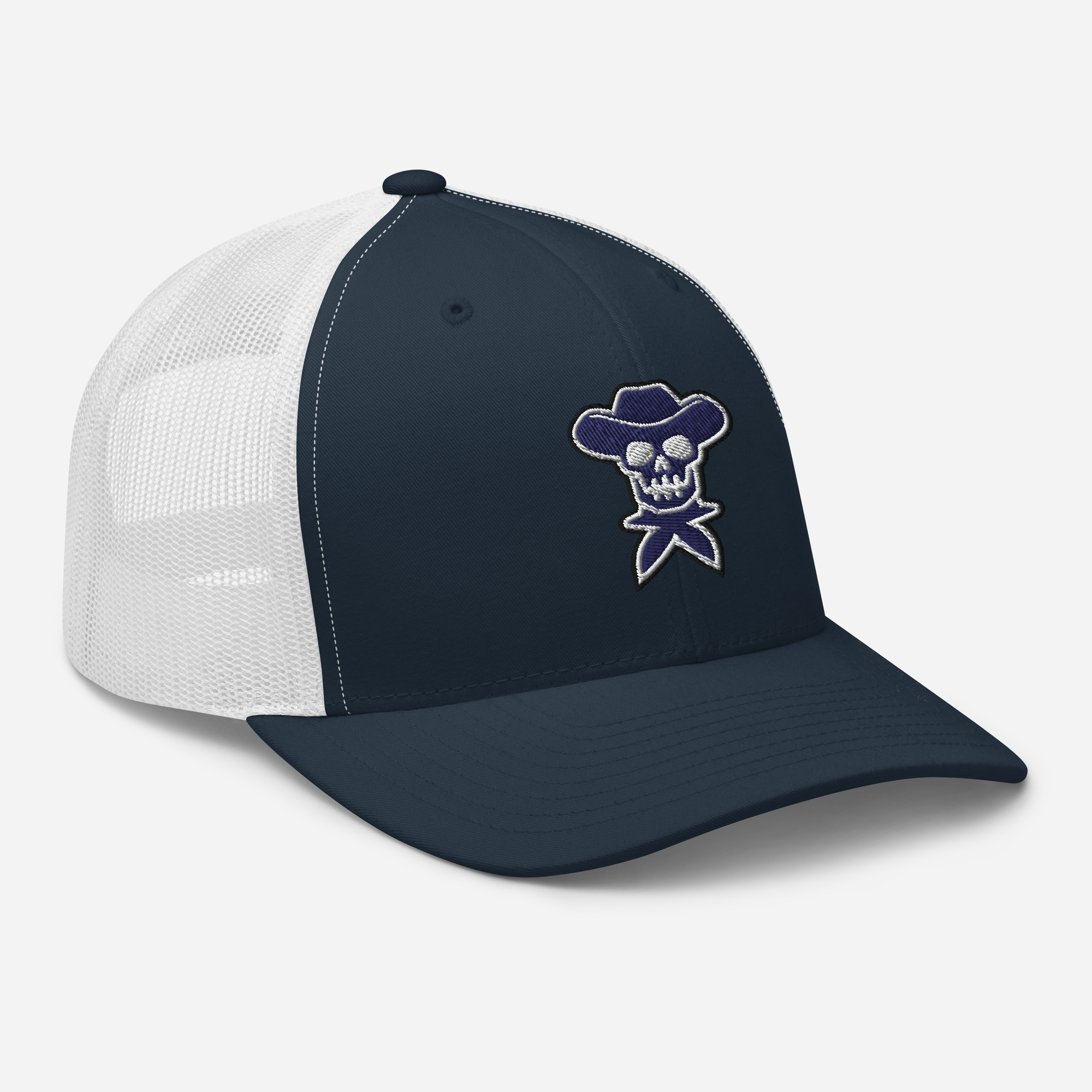 Rockstar Navy Embroidered Trucker Hat